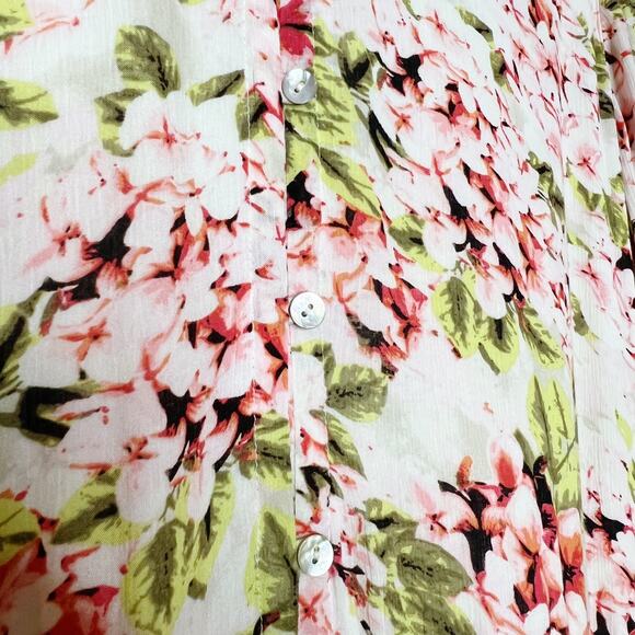 J. Jill Dresses J. Jill Pebble Hydrangea Floral Midi Dress Size Large - Picture 5 of 8